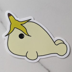Narwhal Vinyl Die Cut Sticker, Banana Narwhal Sticker, Waterproof Sticker, Fish Hobbyist Sticker, Water Bottle Sticker, Narwhal Laptop Decal