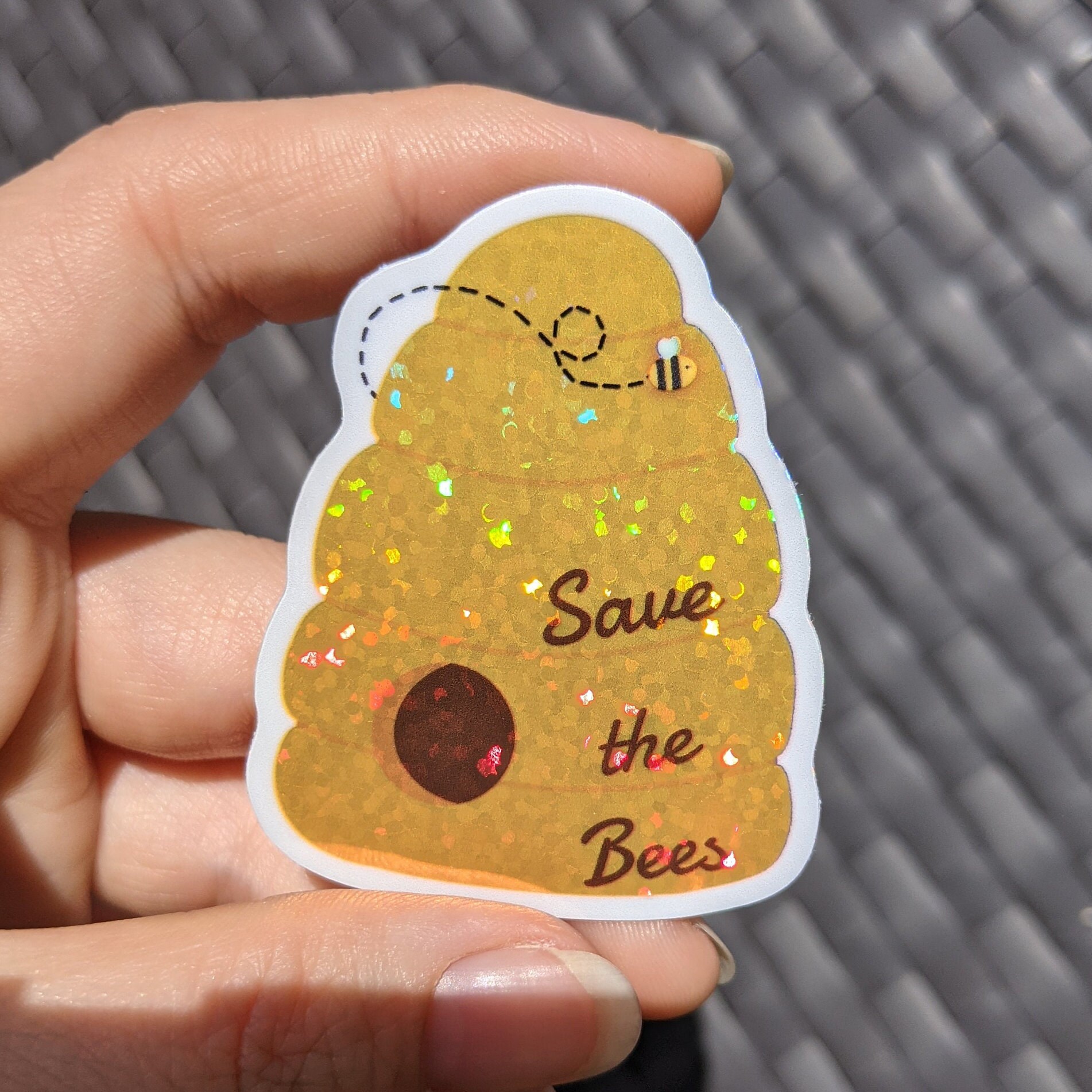 Beehive Vinyl Die Cut Sticker, Earth Day Sticker, Nature Gifts ...