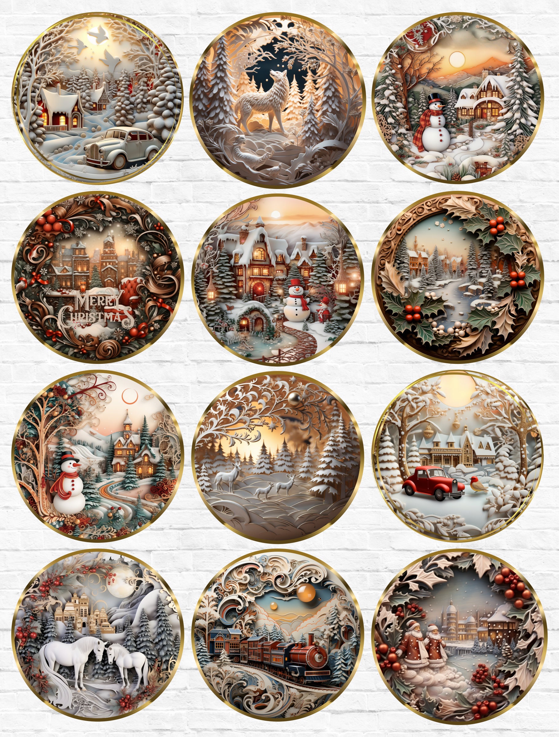 Vintage Ornament Set - Etsy
