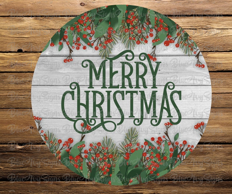 Merry Christmas Sign For Wreath 