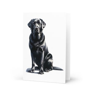 Biglietto d'auguri Labrador nero – Biglietto versatile a tema cane per tutte le occasioni con busta
