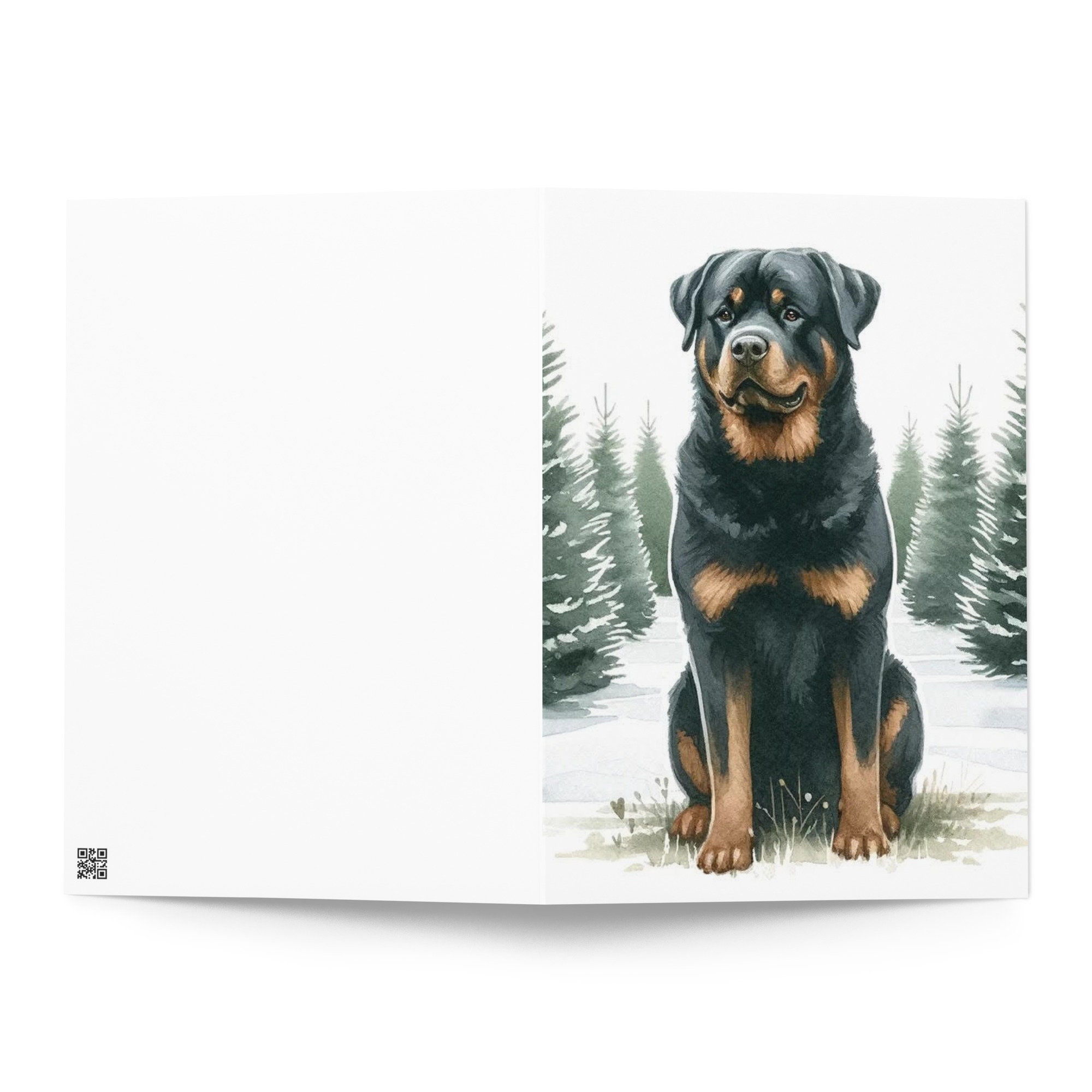 Carte Rottweiler Chien Noël Père Noël