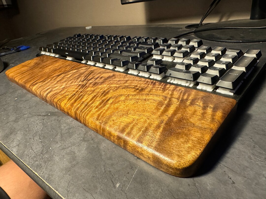 Handmade Keyboard Wrist Rest Unique Smooth Wood Beautiful Typing ...