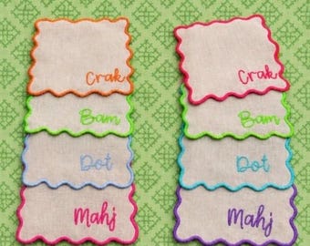 Mahjong Cocktail Napkins + Personalized Mahjond Napkins + Table Decor