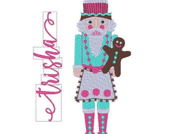 Christmas Nutcracker Linen Hand Towel, Santa or Baker Design