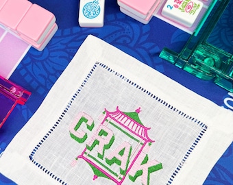 Mahjong Cocktail Napkins + Personalized Napkins + Gdesigns of Charleston