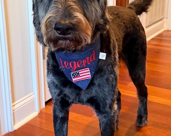 Embroidered Dog Bandanas + Pink Dog Bandanas + American Flag Dog Bandana + Charleston Items + Patriotic Flag Dog Bandana