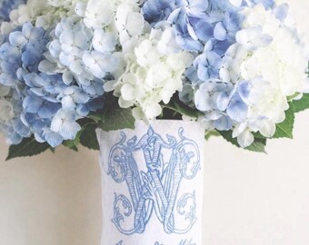 Custom Monogrammed Bridal Bouquet Wrap | Embroidered Wedding Keepsake
