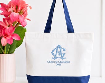 Personalized Monogrammed Bridesmaids Gifts and Tote Bags