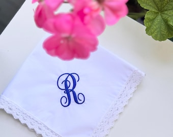 Personalized Wedding Handkerchief + Embroidered Handkerchief