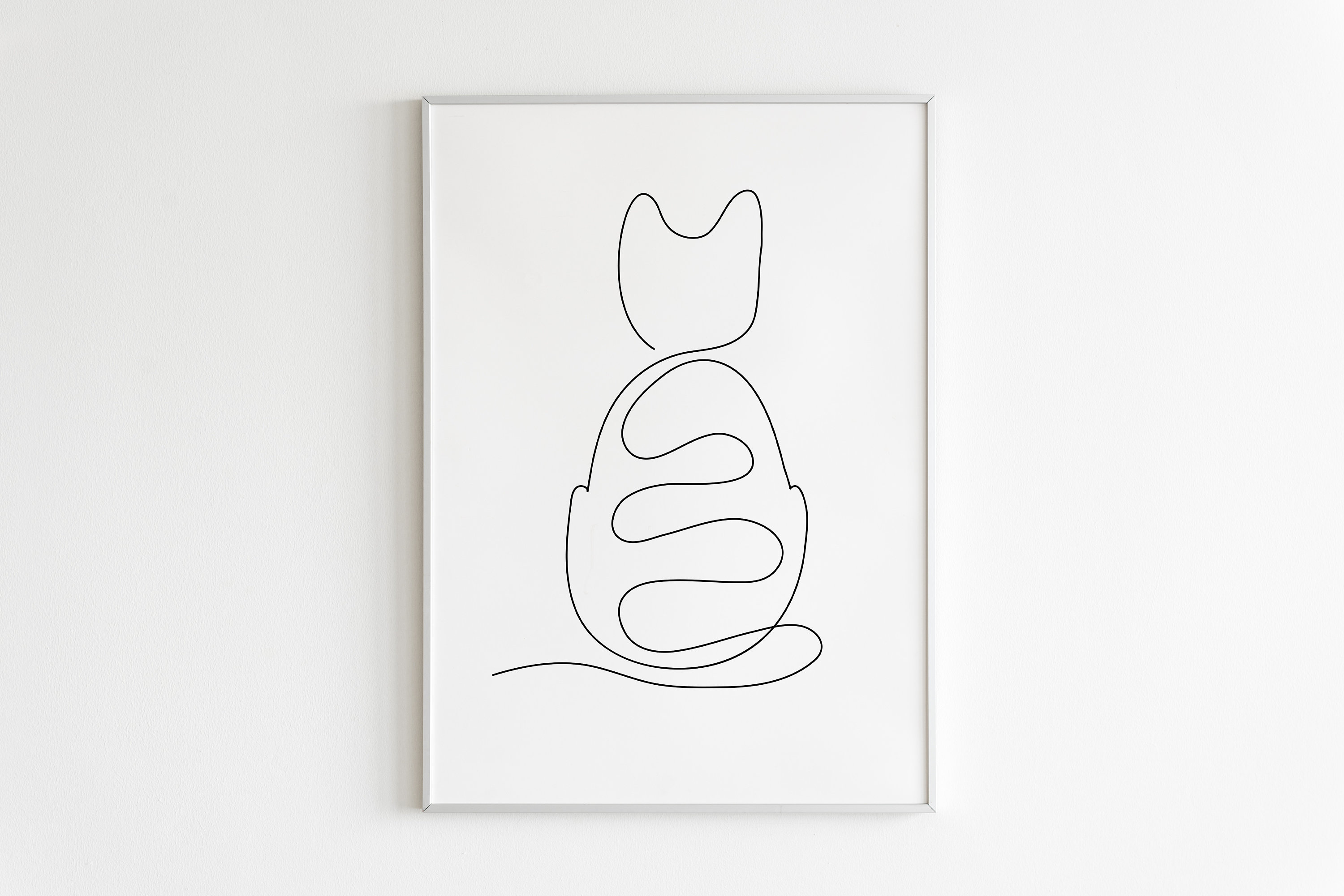 Cat Butt One Line Art, Cat One Line, Cat Line Art, Cat Minimalist Print ...