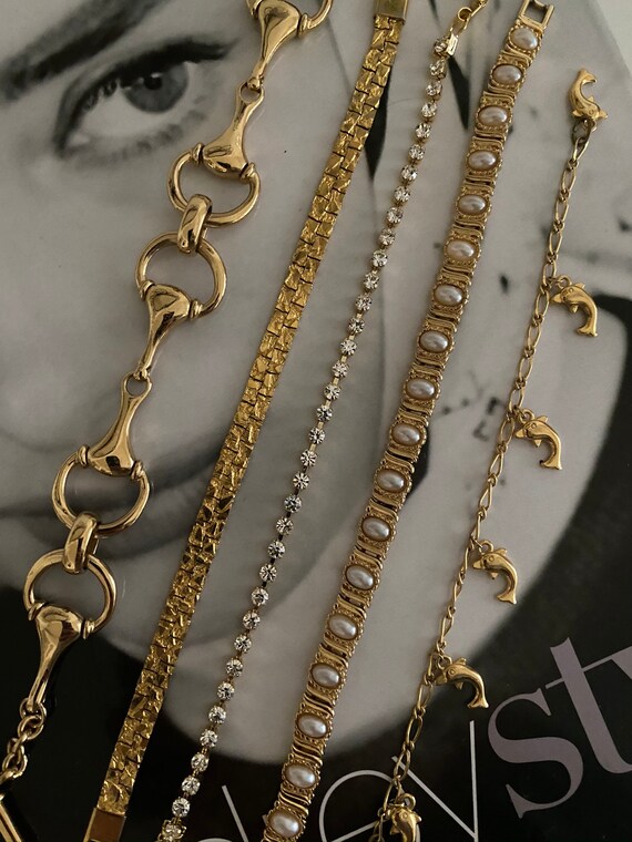 Vintage gold tone bracelets - image 6