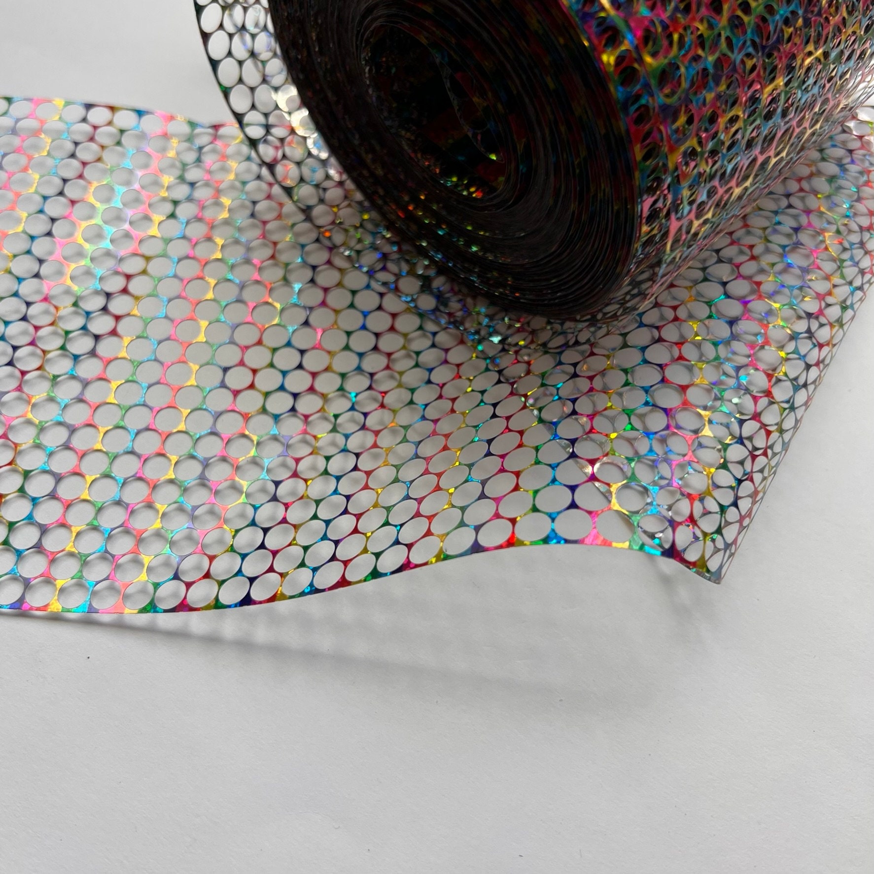 Holographic Lazer Sheen Star Punch Num.9 - 1 3/4 Ribbon - 20 yd