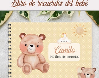 Printable Kit Printable Baby Memory Book Beige Bear