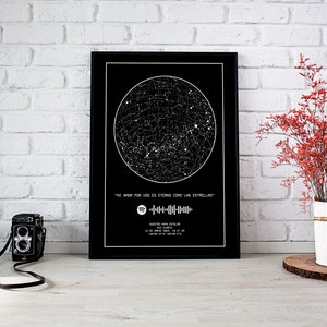 Mappa stellare digitale stampabile personalizzata