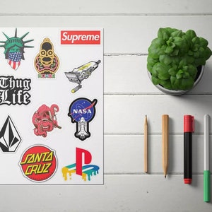 Kit Imprimible Printable x50 Stickers Calcos Modelo 1 - Etsy México