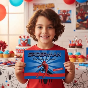 Druckbares Spiderman-Kit, 100 % editierbarer Spiderman