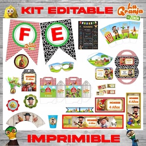 Kit De La Granja De Zenón Cumpleaños Imprimible Printable Editable