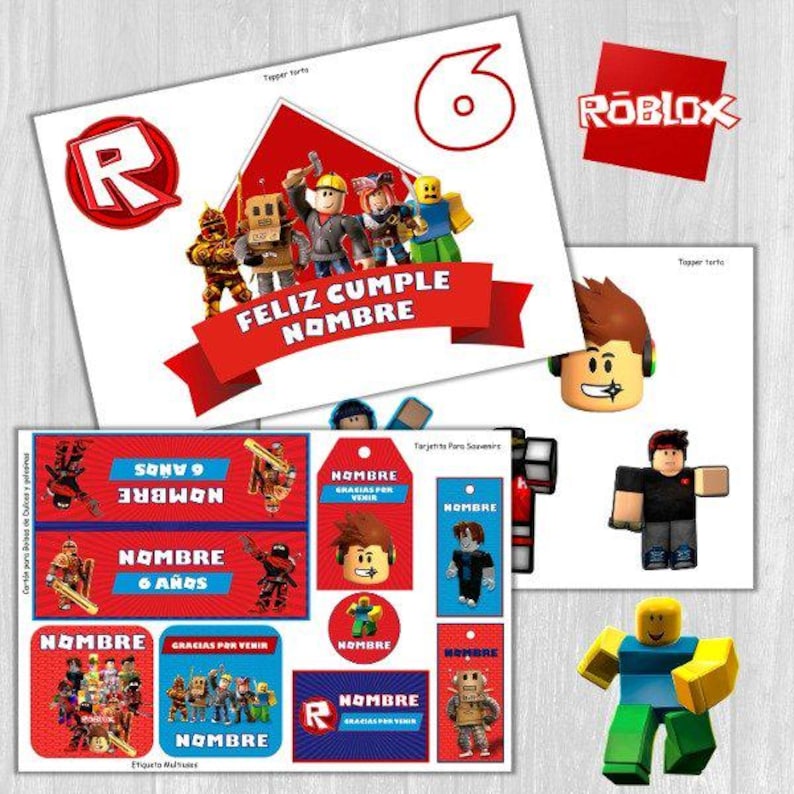 Printable Roblox Deco and Candy Kit (editable) - Etsy