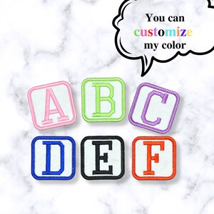 Varsity Single Letter Patch, Custom Color Patch, Embroidered Iron on Patch, Personalized Initial Patch
