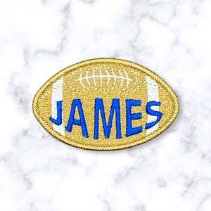 Personalized Football Name Patch, Embroidered Football Patch, Custom Football Patch, Football Shaped Patch
