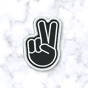 Two Finger Peace patch, Iron-on Patch, Embroidered Patch, Peace Patch, Hippie Patch, Statement Patch
