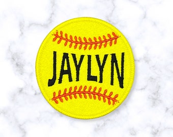 Personalized Softball Patch: Embroidered Custom Name Applique
