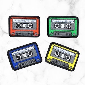Retro Cassette Tape Patch, Vintage Cassette Tape Patch, 80&#39;s inspired Iron-On Patch