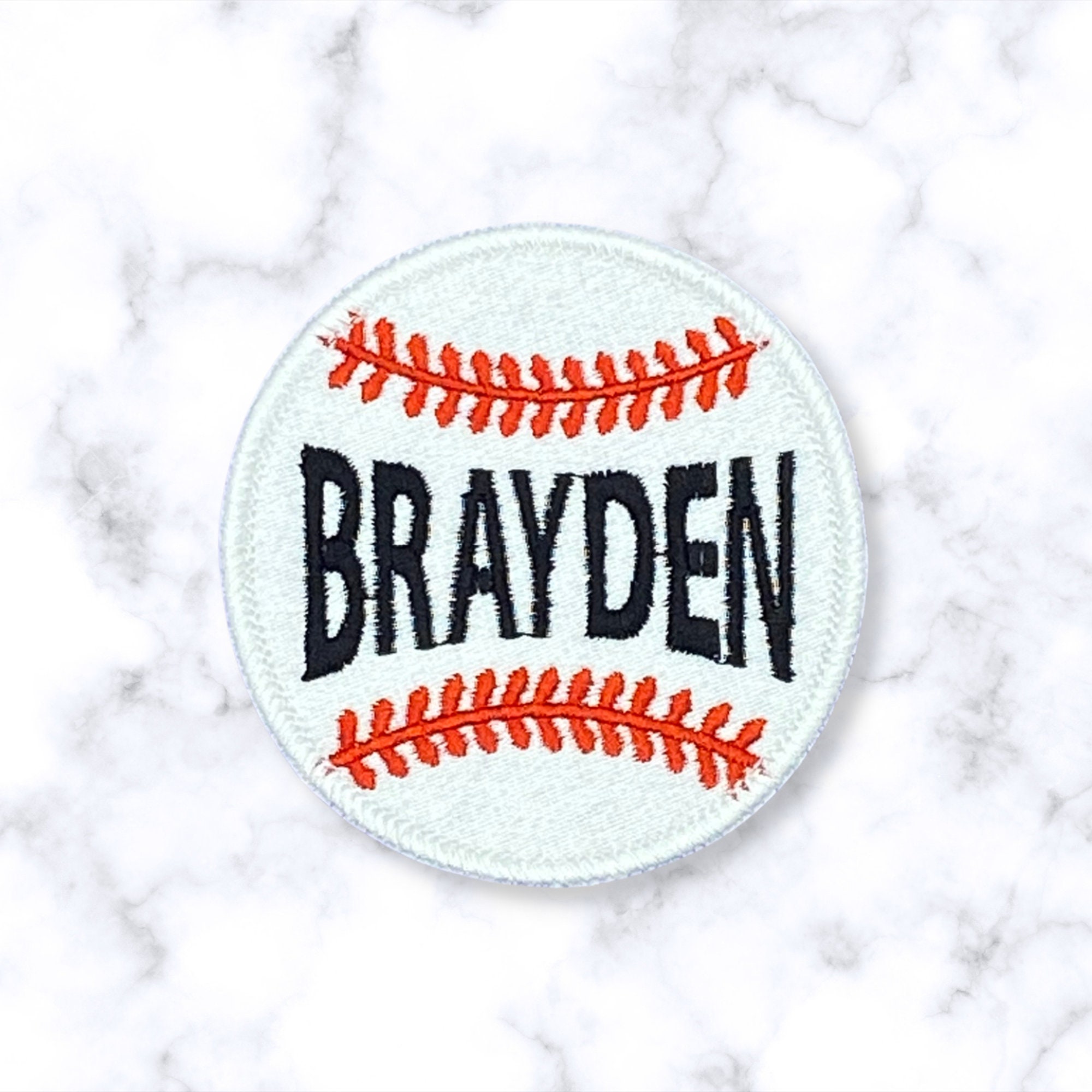 Personalized Baseball Name Patch Embroidered Baseball Patch 