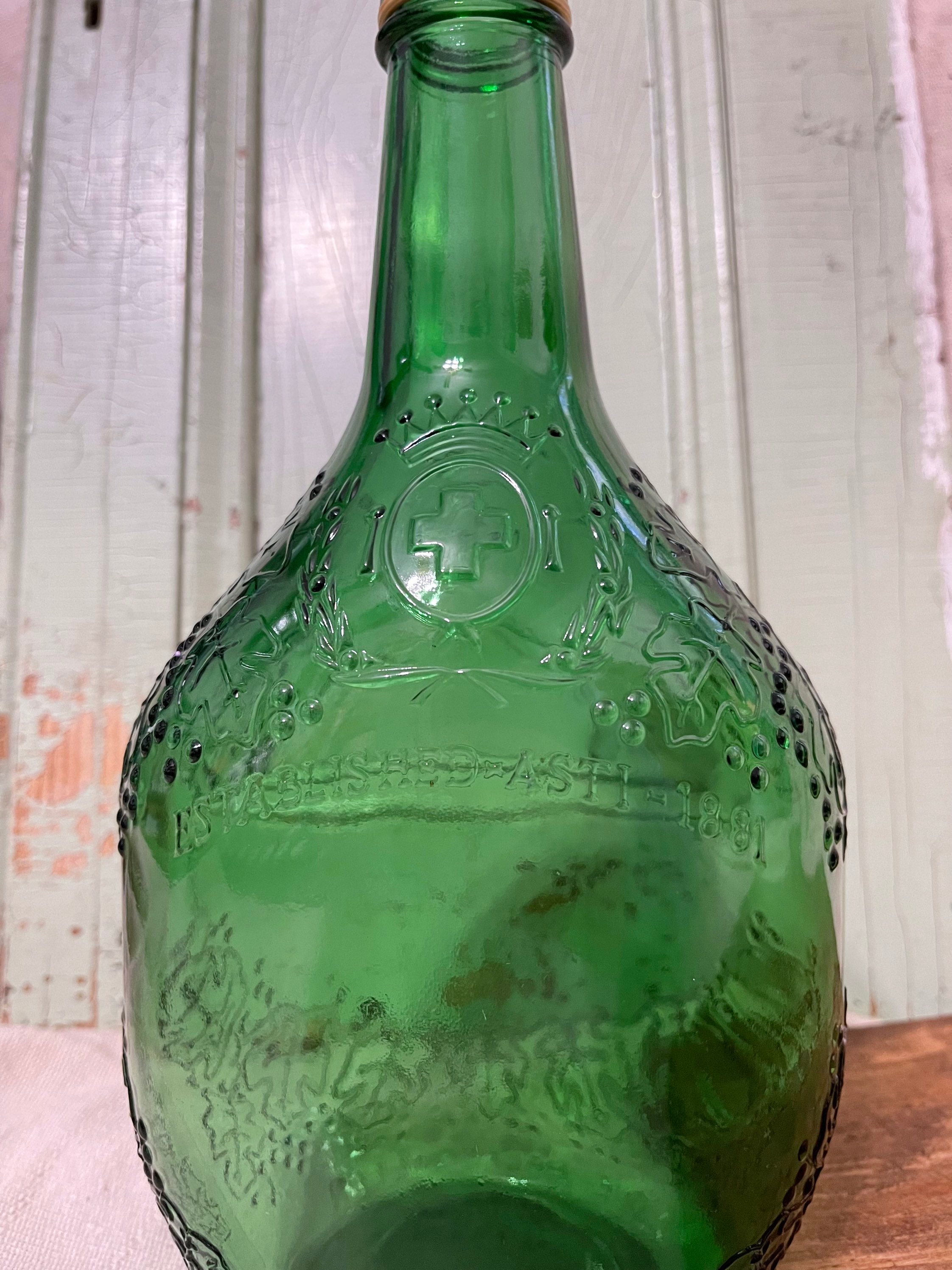 花瓶・フラワースタンド VINTAGE GREEN BOTTLE FROM WINE ORIGINAL