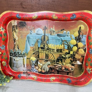 Vintage Harvest Themed Coca Cola Tray // Farmhouse / Country / Retro/ Decor/ Mid Century decor/ collection