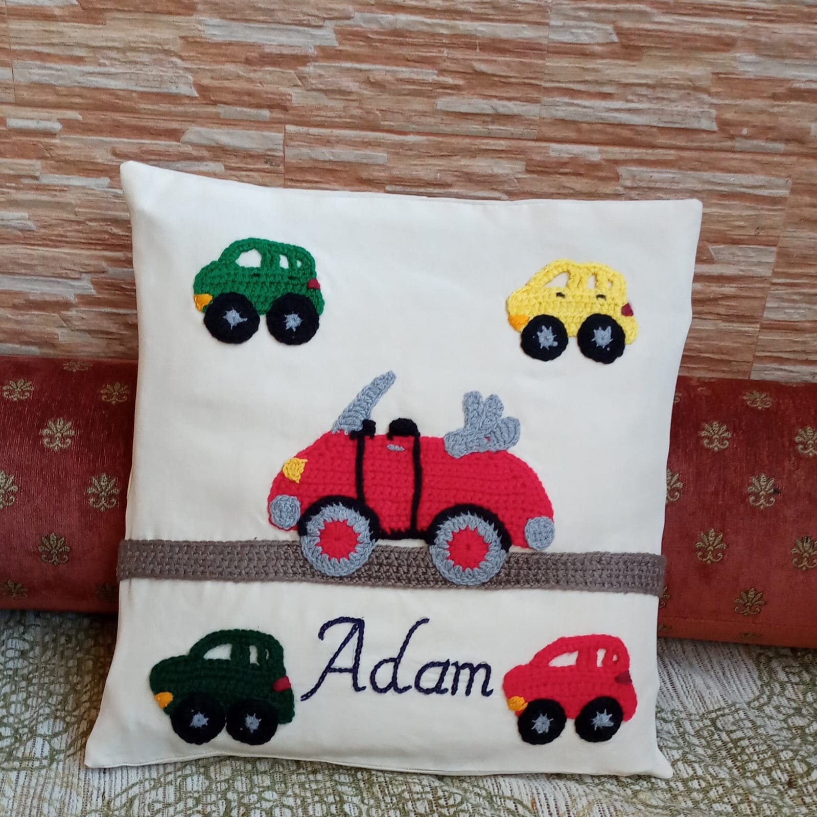 Personaliza cojines hechos a mano bolsos cojines para bebes cojines de guarderia csuhions de coches cojines personalizados Etsy Espana