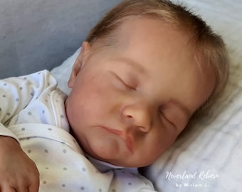 CUSTOM ORDER Levi by Bonnie Brown, hyper realistic reborn baby doll, hand-rooted hair, preemie 17 inch, girl or boy, COA