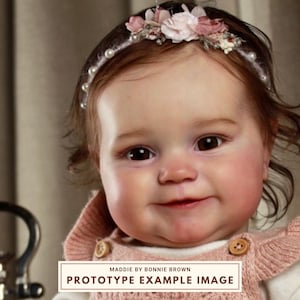 CUSTOM ORDER Maddie by Bonnie Brown, reborn doll open edition with COA, reborn toddler 24 inches, toddler boy or girl, hyperrealistic doll