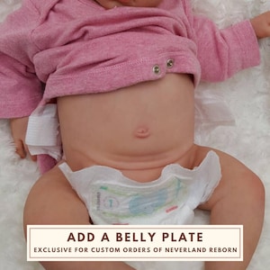 ADD BELLY PLATE to your reborn baby. Prior purchase of a Neverland Reborn custom order is required!