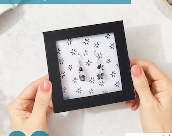 Square Window Box Template SVG. Jewellery Gift Box SVG Template. Envelope Box Template for Cricut.