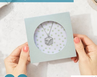 Circle Window Box Template SVG. Jewellery Gift Box SVG Template. Envelope Box Template for Cricut.