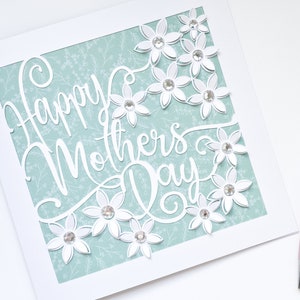3D Cricut Mother’s Day Card Template, DIY Greeting Card, Pop Up Flower Card Design, SVG EPS File Instant Download image 2