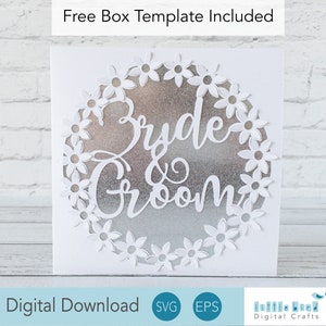 Bride and Groom SVG, Wedding Card SVG, Cricut Wedding Card, Pop up Wedding Card SVG