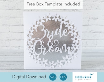 Bride and Groom SVG, Wedding Card SVG, Cricut Wedding Card, Pop up Wedding Card SVG