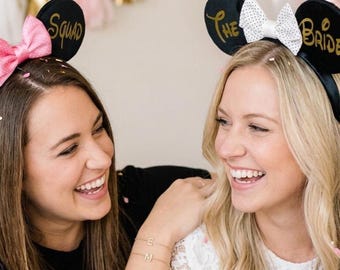 Bridal Mouse Ears | Personalized Bachelorette Party Ears | I DO Crew Headband