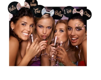 Bridal Minnie Ears Set | Personalized Disney Bachelorette Party Ears