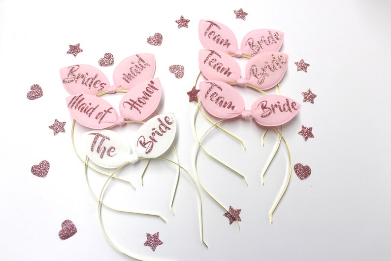 Bridal Bunny Ears Personalized Ears Bachelorette party Priority 2 3 Days Delivery image 2