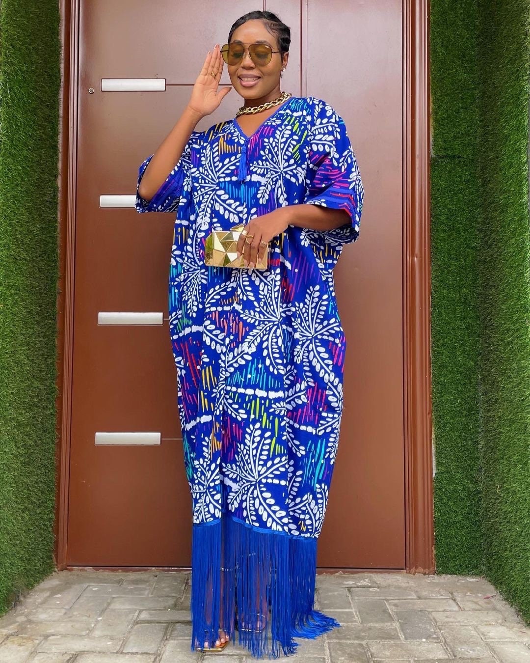 Ankara and Fringe Bubu Dress for Women African Print Maxi - Etsy
