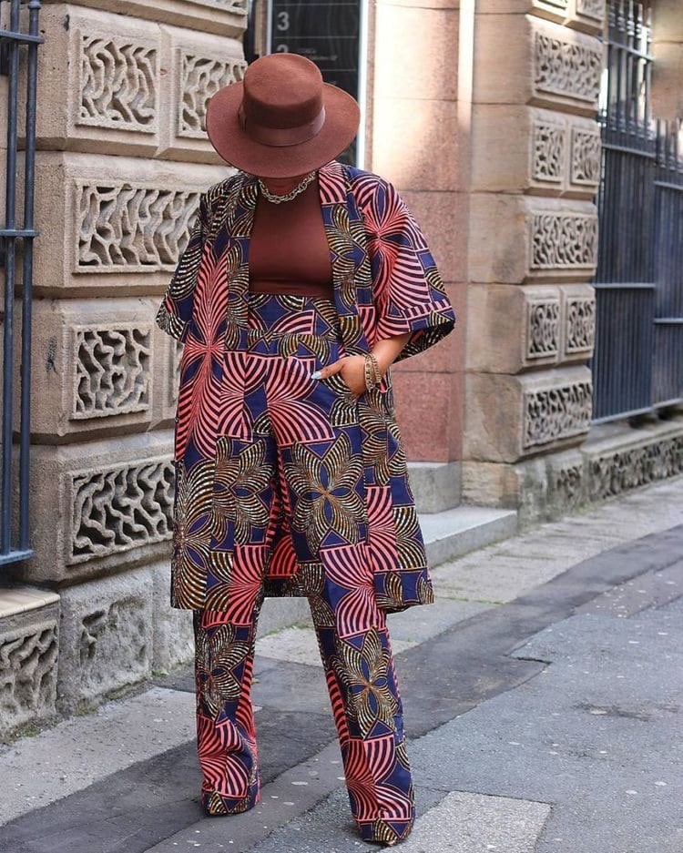 Multi-color Ankara African Fabric Lineaned Kimono Jacket