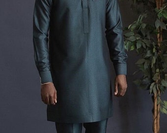 Green Senator for Men, Groomsmen suit, Kaftan, senator suit, men's wear, African wedding suit, Groom's suit, traditional wedding suit