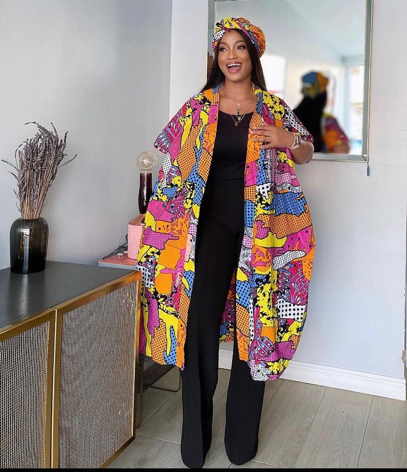 Ankara Kimono for Women African Print Duster Plus Size - Etsy