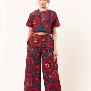 Ankara Pants and Tops, Palazzo Trousers and Tops, Ankara Two Piece ...