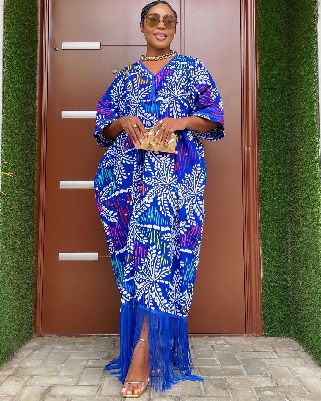 Ankara and Fringe Bubu Dress for Women African Print Maxi - Etsy