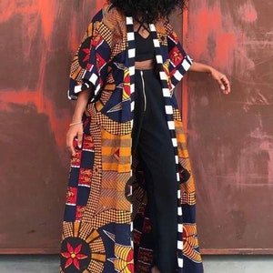 African print kimono , plus size kimono, African print women's jacket, Women's Duster , African print jacket, boho and hippie jacket